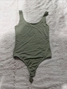 Express Olive Green Kids Scoop Neck Bodysuit